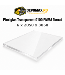 Plexiglas transparent 0100 PMMA turnat 6 x 2050 x 3050 mm